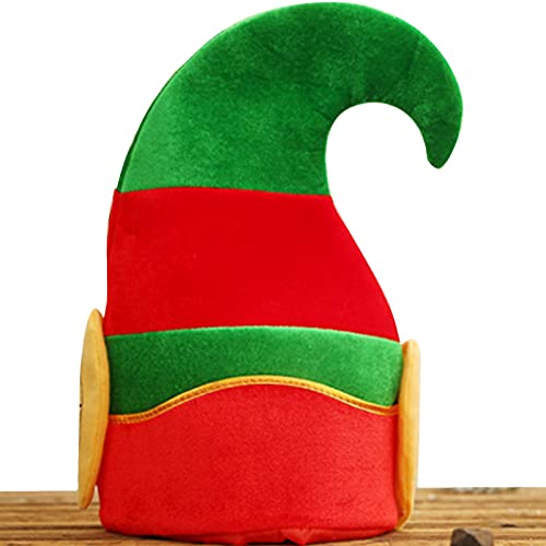 Weihnachtself Hüte für Erwachsene | Gold Samt Weihnachten Weihnachtsmann Elf Hüte mit Ohren | Samt Weihnachten Nikolausmütze Urlaub Party Kostüm Geschenke von Generic
