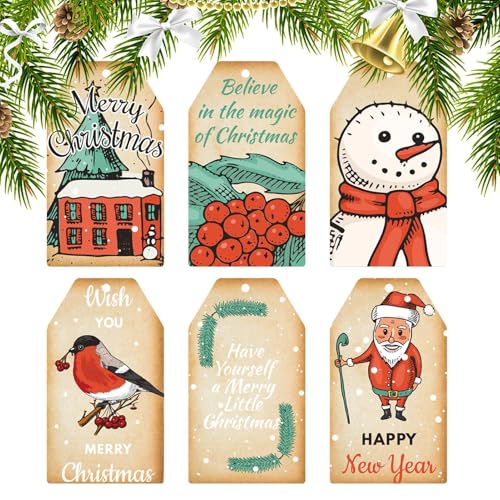 Weihnachtsetiketten, Weihnachtsetiketten mit Namen, 60 Stück, Dekoration für Weihnachtsbäume, Weihnachtsdekoration, Cartoon-Etiketten Weihnachtsetiketten, Weihnachtsetiketten mit Namen, 60 Stück, Dekoration für Weihnachtsbäume, Weihnachtsdekoration, Cartoon-Etiketten von Generic