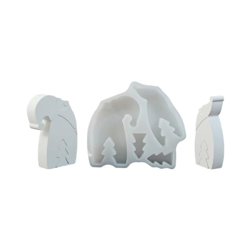 Weihnachtsform aus Silikon, Weihnachtsmann-Silikonform für Epoxidharz, flexibel, für Bastelarbeiten, Haus, Kinder, Projekte von Generic