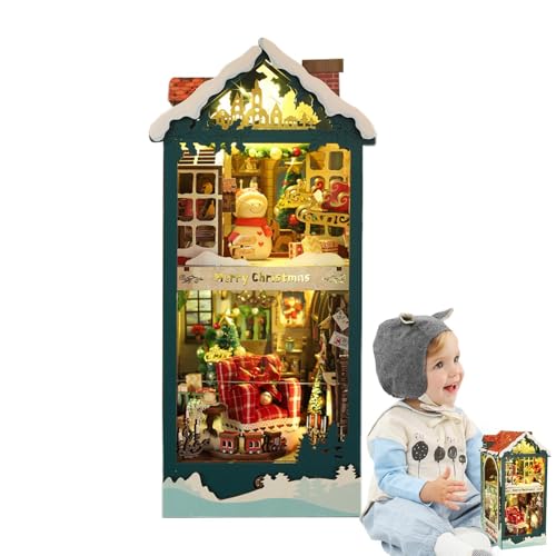 Weihnachtshaus Buchecke, Weihnachtshaus Buchecke, Weihnachtsbuchecke, Bastelset für Miniatur-Notizbücher, Diorama-Dekoration für Jugendliche und Erwachsene, Weihnachtsbuchstützen Weihnachtshaus Buchecke, Weihnachtshaus Buchecke, Weihnachtsbuchecke, Bastelset für Miniatur-Notizbücher, Diorama-Dekoration für Jugendliche und Erwachsene, Weihnachtsbuchstützen von Generic