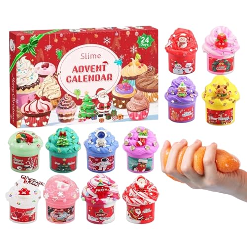 Weihnachtskalender | 24 Tage Weihnachts Spielzeug Kalender Set | Lustiger Schleim Spaß Für Kinder Mädchen Festliche Aktivitäten Party Mitgebsel Weihnachtskalender | 24 Tage Weihnachts Spielzeug Kalender Set | Lustiger Schleim Spaß Für Kinder Mädchen Festliche Aktivitäten Party Mitgebsel von Generic