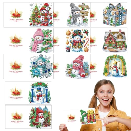 Weihnachtskarten mit Diamantmalerei, Weihnachtsgrußkarte mit Strassmalerei, Karten-Kits für künstlerische Malerei, Grußkarten Weihnachtskarten mit Diamantmalerei, Weihnachtsgrußkarte mit Strassmalerei, Karten-Kits für künstlerische Malerei, Grußkarten von Generic