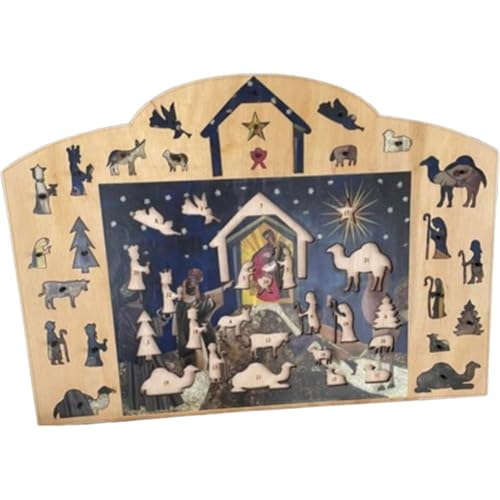 Weihnachtskrippe 2024 - Krippen-Puzzle | Weihnachts-Countdown-Puzzles, Holz-Feiertage-Countdown-Puzzle für Weihnachten und Heimdekoration Weihnachtskrippe 2024 - Krippen-Puzzle | Weihnachts-Countdown-Puzzles, Holz-Feiertage-Countdown-Puzzle für Weihnachten und Heimdekoration von Generic