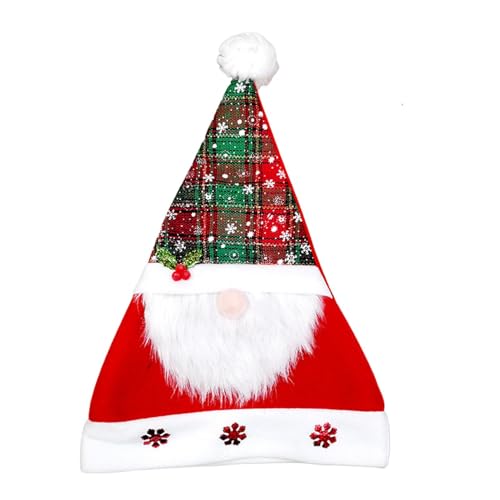 Weihnachtsmannmützen für Erwachsene, Weihnachtsmannmütze, bequemer Hut für Erwachsene – Weihnachtshut Vintage für Erwachsene, Weihnachtsmannmütze aus weichem Plüsch, Dekoration für Festivals Weihnachtsmannmützen für Erwachsene, Weihnachtsmannmütze, bequemer Hut für Erwachsene – Weihnachtshut Vintage für Erwachsene, Weihnachtsmannmütze aus weichem Plüsch, Dekoration für Festivals von Generic