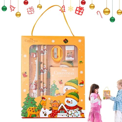 Weihnachtsstift-Radiergummi-Set, Weihnachts-Schreibwaren-Set, 6-teiliges Weihnachts-Schreibwaren-Set für Studenten, modische Weihnachtsgeschenke, niedlicher Artikel Weihnachtsstift-Radiergummi-Set, Weihnachts-Schreibwaren-Set, 6-teiliges Weihnachts-Schreibwaren-Set für Studenten, modische Weihnachtsgeschenke, niedlicher Artikel von Generic