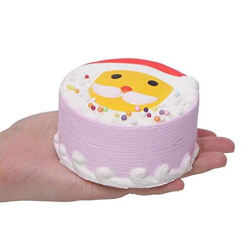 Weihnachtsstress -Relief Toy, Santa Claus Squeeze Toy, Langsames Steigendes Elastisches Pu -Material Sicher für Kinder Home Office Dekoration (Zm0054 Santa Claus Cake) von Generic