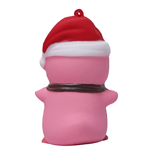 Weihnachtsstress -Relief Toy, Santa Claus Squeeze Toy, Langsames Steigendes Elastisches Pu -Material Sicher für Kinder Home Office Dekoration (Zm0058 Weihnachtspinguin Red Hat) von Generic