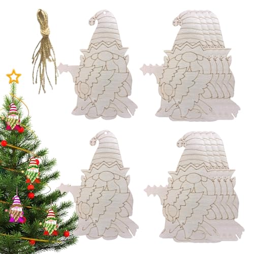 Weihnachtswichtel aus Holz, unfertige Zwergholzausschnitte | Holztischschilder mit Wichtel für und Mädchen 10 Stück | Weihnachtswichtel, Dekoration für Zuhause, Weihnachtswichtel aus Holz, unfertige Zwergholzausschnitte | Holztischschilder mit Wichtel für und Mädchen 10 Stück | Weihnachtswichtel, Dekoration für Zuhause, von Generic
