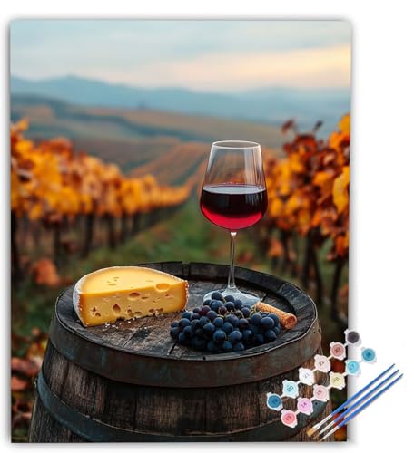 Wein Malen Nach Zahlen Erwachsene Food Malen Nach Zahlen, DIY Ölgemälde Leinwand Malset mit Pinsel und Acrylfarben Kreativ Set für Erwachsene zur Home Haus Deko Geschenk 50x70cm Ohne Rahmen d9-4810 Wein Malen Nach Zahlen Erwachsene Food Malen Nach Zahlen, DIY Ölgemälde Leinwand Malset mit Pinsel und Acrylfarben Kreativ Set für Erwachsene zur Home Haus Deko Geschenk 50x70cm Ohne Rahmen d9-4810 von Generic