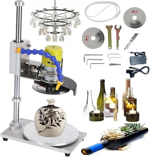 Weinflaschen-Schneidewerkzeug-Set, 6000 U/min Edelstahl-Glasflaschenschneider, mit 2 Stück 4-Zoll-Schneidklingen, Lochstanzmaschine für Keramik-Blumentöpfe, für Heimwerker Weinflaschen-Schneidewerkzeug-Set, 6000 U/min Edelstahl-Glasflaschenschneider, mit 2 Stück 4-Zoll-Schneidklingen, Lochstanzmaschine für Keramik-Blumentöpfe, für Heimwerker von Generic