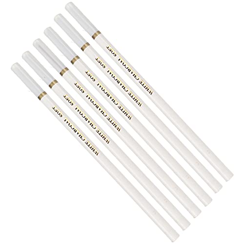 Weiße Kohlestifte, Skizzenstifte, Weiße Buntstifte mit 6 Stück Weicher Pappel Zum Skizzieren von Generic