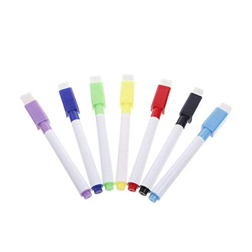 Whiteboard Pen Magnetisch trocken abwischbar White Board Marker Stift mit integriertem Radiergummi 8 Stück von Generic