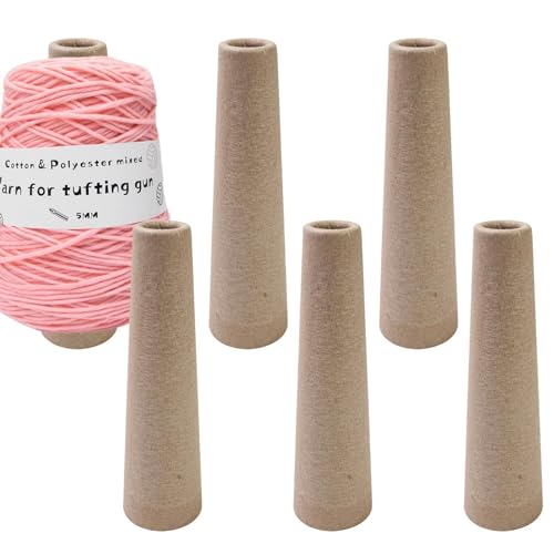 Wickelschlauch Woll - Drahtwickelkegel, 6 Stück Dickes Papprohr mit Wollwicklung | STRIT Tube Winder Web Schlauch, zum Wickeln von Wolle, zum Basteln von PE Wickelschlauch Woll - Drahtwickelkegel, 6 Stück Dickes Papprohr mit Wollwicklung | STRIT Tube Winder Web Schlauch, zum Wickeln von Wolle, zum Basteln von PE von Generic