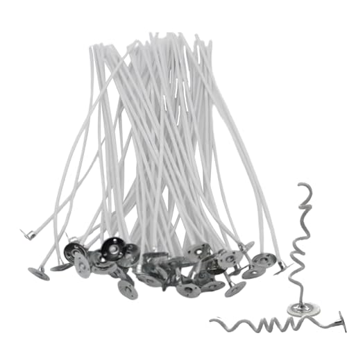 Wicks for Candles, Wicks for the Candle Production - Pre -Wax Candlestick | 50 Stück zum Selbermachen für Sojaerz | Langzeitkerzen -chy Set für Duftkerzen zum Selbermachen von Generic