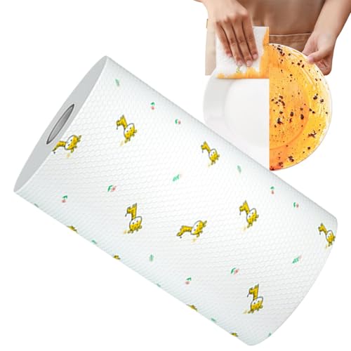 Wiederverwendbare Stoffpapiertuch, Papierhandtuchrollen | Wiederverwendbare Reinigungstücher Rolle,Wiederverwendbare Küchenservietten, perforierte Papierrolle für Zuhause, Küche, Hotel, Restaurant von Generic