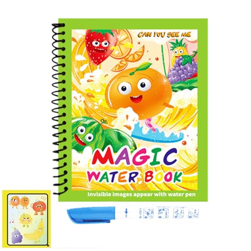Wiederverwendbare Wasserstift -Malbücher - wasserdichte magische Malbücher mit Wasserstift | Pädagogische, chaotfreie, wiederverwendbare Zeichenbücher für Kleinkinder und Kinder im Vorschulalter, erhö Wiederverwendbare Wasserstift -Malbücher - wasserdichte magische Malbücher mit Wasserstift | Pädagogische, chaotfreie, wiederverwendbare Zeichenbücher für Kleinkinder und Kinder im Vorschulalter, erhö von Generic