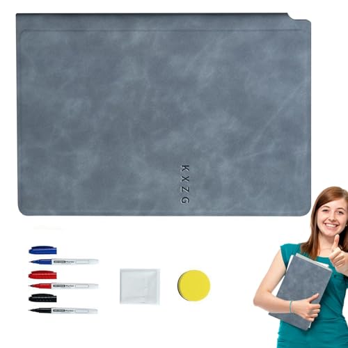 Wiederverwendbares Notizbuch, wiederverwendbarer Notizblock, abwischbar, A5, tragbar, mit Stift und Reinigungstuch von Generic