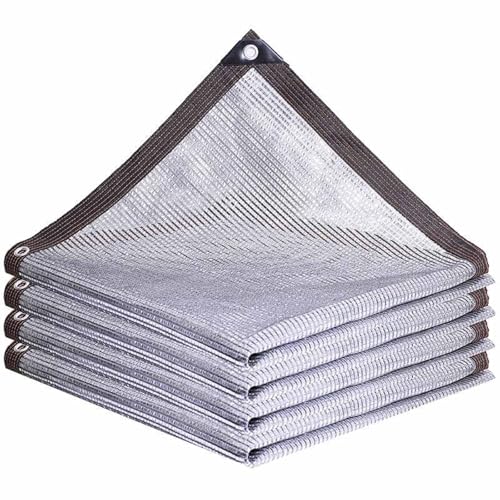 Windschutznetz Sonnenschutznetz Garten 55% Aluminiumfolie Anti-Aging Sonnensegel Atmungsaktiv mit ösen für Zaun Balkone Zäune Dächer Innenhöfe(2.0x15.0 m/6.6'x49.2') von Generic