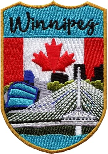 Winnipeg Kanada Shield Patch (7,6 cm) bestickter Aufnäher zum Aufbügeln, Reise-Souvenir-Emblem, perfekt für Rucksäcke, Gepäck, Hüte, Taschen, Handwerk, DIY-Geschenk-Patches von Generic