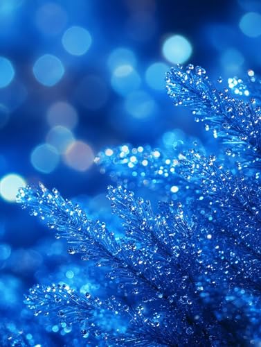 Winter Diamond Painting Erwachsene Groß XXL 90x120cm, 5D Diamant Painting Bilder Blau Muster DIY Bastel Erwachsene Anfänger Mosaik Set für Zimmer Wohnzimmer Wand Deko Aesthetic, Geschenke Frau Q9L5-UU von Generic