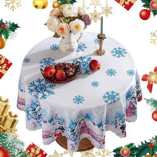 Wintertuch, Weihnachtsdecke, 60 wasserdichte Schneeflockentücher, Esstisch , Schneemann Weihnachtsschmuck, Waschbare Tischdecken für Heimtische Tische Wintertuch, Weihnachtsdecke, 60 wasserdichte Schneeflockentücher, Esstisch , Schneemann Weihnachtsschmuck, Waschbare Tischdecken für Heimtische Tische von Generic