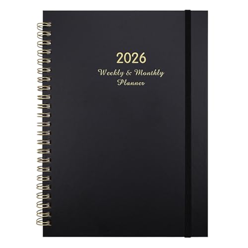 Wochenplaner | Multifunktionaler Agenda-Notizblock, 365-tägiger A5 English Weekly Planer mit Spulen, ringförmiger Losblattkalender, Zeitplanplanungshandbuch, wöchentlicher Planer, Diary Notebook von Generic