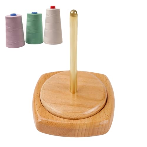 Wollfadenstütze - Naturholz, handgefertigtes Accessoire, Fadenorganisator | Drehspender für Gewebe + sicherer Speicher, ideal für Weber und Häkelliebhaber Wollfadenstütze - Naturholz, handgefertigtes Accessoire, Fadenorganisator | Drehspender für Gewebe + sicherer Speicher, ideal für Weber und Häkelliebhaber von Generic