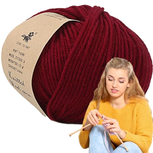 Wollgarn, Häkelgarn, weiches Garn zum Stricken und Häkeln von Hand, bequeme Decken, Häkelwollgarn für Pullover, Hut, Handschuhe, Schal, Spielzeug von Generic