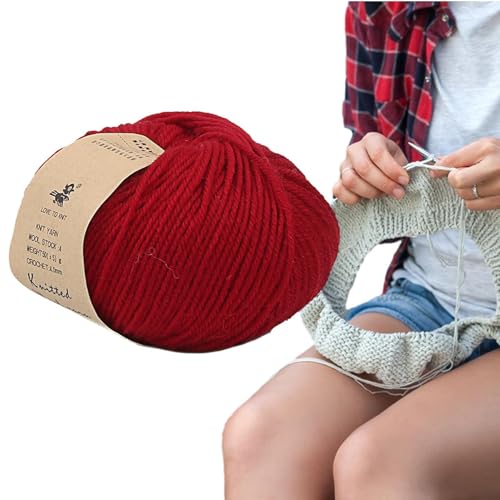 Wollgarn | Weiches Garn zum Handstricken und Häkeln - Hautfreundliches Heimstrickgarn für Frauen, Mädchen, Freundin, Ehefrau, Schwester Wollgarn | Weiches Garn zum Handstricken und Häkeln - Hautfreundliches Heimstrickgarn für Frauen, Mädchen, Freundin, Ehefrau, Schwester von Generic