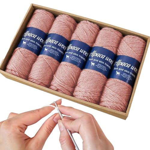 Wollgarn zum Stricken - Fingering Weight Yarn | Häkelgarn Alpakawolle Garn Schalgarn | Fingering-Sockengewichtsgarn, bequemes dünnes Garn für Familie, Freunde Wollgarn zum Stricken - Fingering Weight Yarn | Häkelgarn Alpakawolle Garn Schalgarn | Fingering-Sockengewichtsgarn, bequemes dünnes Garn für Familie, Freunde von Generic
