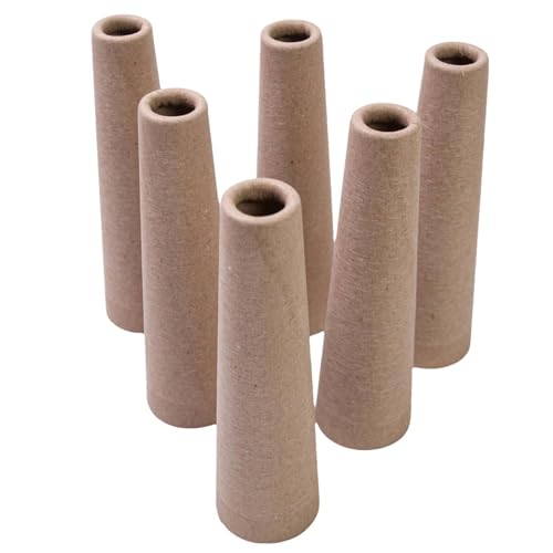 Wollwickelrohre – Garnkegel | Wollkegel | 6 Garnkegel aus Karton | Fadenkegel zum Wickeln von Wolle | Wickelrohr für Garnkugel von Generic