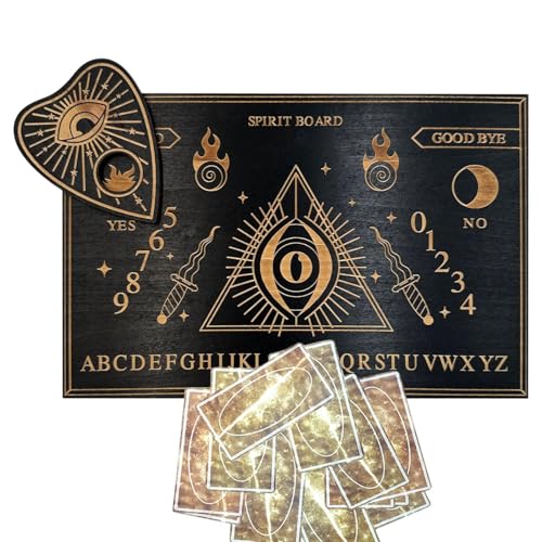 Wooija Spirit Board | Magischer Nachrichtenentscheider mit Planchette | Buchstabennummer Spirit Board für psychische Kommunikation, Geschenk für , Mädchen, Freunde, Sammler, spirituelles Wooija Spirit Board | Magischer Nachrichtenentscheider mit Planchette | Buchstabennummer Spirit Board für psychische Kommunikation, Geschenk für , Mädchen, Freunde, Sammler, spirituelles von Generic