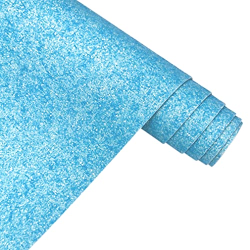 XHT 30,5 x 134,6 cm Neon Chunky Glitter Kunstleder Rolle Sparkle Pailletten fluoreszierendes PU-Kunstleder zum Nähen Handwerk Haarschleifen Ohrringe Schmuckherstellung (blau) von Generic