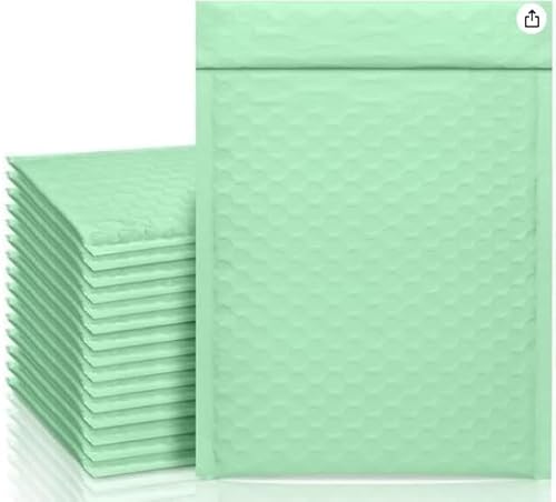 YGM Luftpolster-Versandtaschen, Luftpolster-Versandtaschen, wasserdicht, Polybeutel, Großverpackung, Polybeutel, Grün, 4 x 8 (10 Stück) von Generic