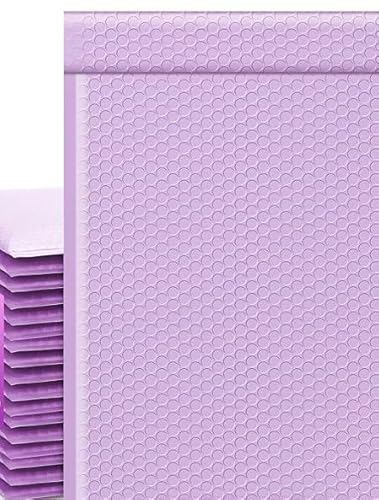YGM Luftpolster-Versandtaschen, Luftpolster-Versandtaschen, wasserdicht, Polybeutel, Großverpackung, Polybeutel, Violett, 4 x 8 (10 Stück) von Generic