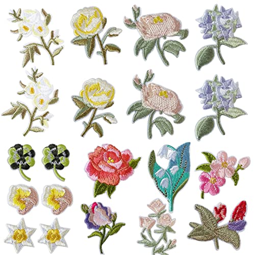 Yayatty 20 Stück Blume Patches zum Aufbügeln, Little Daisy Rose Patch Applique Applikation Blumen Gestickten Aufnäher für T-Shirt Jeans Taschen Kleidung Yayatty 20 Stück Blume Patches zum Aufbügeln, Little Daisy Rose Patch Applique Applikation Blumen Gestickten Aufnäher für T-Shirt Jeans Taschen Kleidung von Yayatty