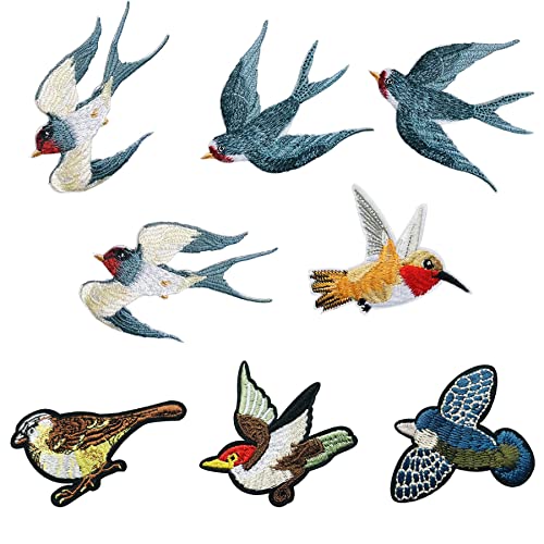 Yayatty 8 Stück Vögel Applikationen Patches zum Aufbügeln, Vogel Patch Sticker für Kleidung Blumen Aufnäher Applikation Flicken Zum Aufbügeln Kinder Patches für DIY T-Shirt Jeans Yayatty 8 Stück Vögel Applikationen Patches zum Aufbügeln, Vogel Patch Sticker für Kleidung Blumen Aufnäher Applikation Flicken Zum Aufbügeln Kinder Patches für DIY T-Shirt Jeans von Generic