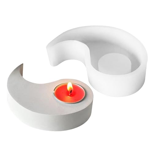 Yin und Yang Silikonform, Tai Chi Kerzenform - Kerzenform aus Silikonbeton Yin und Yang - Kerzenformen für und Tai Chi Kerzenhalter, Epoxidharz Formen u von Generic
