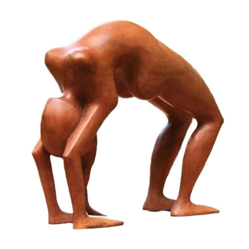 Yoga-Statue aus Holz, handgefertigt, abstrakte Skulptur, Yoga-Statue, Holzfigur, kreative Tischdekoration, Yoga-Posen, Skulptur von Generic