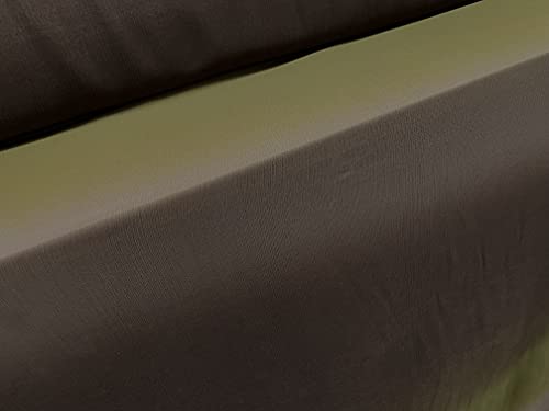 Yoryu Chiffon-Stoff, gewebt, leicht, Meterware, Ombré-Streifen-Druck, Khaki & Braun von Generic
