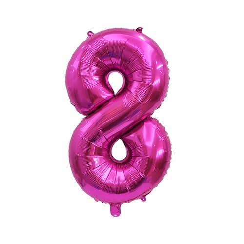 Zahlen Folienballon für Hochzeit Baby Geburtstag Party Dekoration-Rosa-8//40inch von Generic