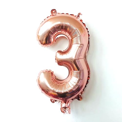 Zahlen Folienballon für Hochzeit Baby Geburtstag Party Dekoration-rose gold-3//40inch von Generic