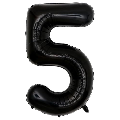 Zahlen Folienballon für Hochzeit Baby Geburtstag Party Dekoration-schwarz-5//30inch von Generic
