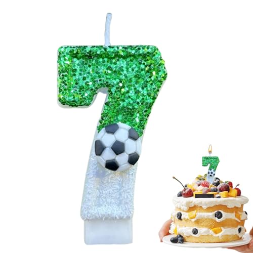 Zahlenkerzen Tortenkerzen - Tortendeko Zahlen Kerzen mit Glitzer Fußball | Kreative Tortendeko für Geburtstag Hochzeit Geburtstagskerzen Fußball Grün inkl Zahlenkerzen Tortenkerzen - Tortendeko Zahlen Kerzen mit Glitzer Fußball | Kreative Tortendeko für Geburtstag Hochzeit Geburtstagskerzen Fußball Grün inkl von Generic