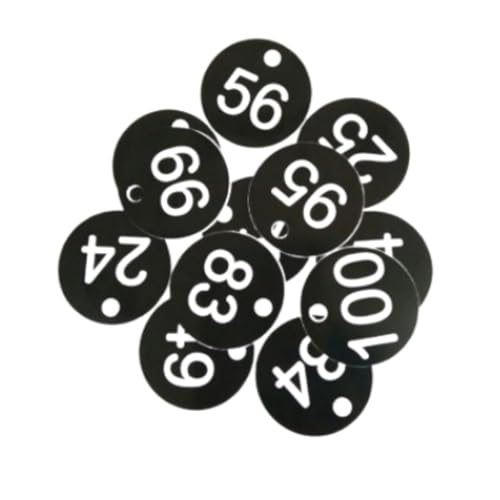 Zahlenschilder aus Kunststoff, Zahlenscheiben aus Kunststoff, nummeriertes Beschriftungsschild 1-100/200/300/500 für Kleiderbügel, runde Karte mit Loch für Schlüsselring und Schlüsselband Zahlenschilder aus Kunststoff, Zahlenscheiben aus Kunststoff, nummeriertes Beschriftungsschild 1-100/200/300/500 für Kleiderbügel, runde Karte mit Loch für Schlüsselring und Schlüsselband von Generic