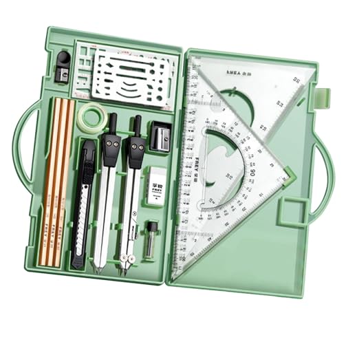 Zeichen-Set, Geometrie-Zeichenwerkzeug-Set, Kompass und Winkelmesser, Zeichenset, Architekturbedarf, Zeichenstifte für Künstler Zeichen-Set, Geometrie-Zeichenwerkzeug-Set, Kompass und Winkelmesser, Zeichenset, Architekturbedarf, Zeichenstifte für Künstler von Generic