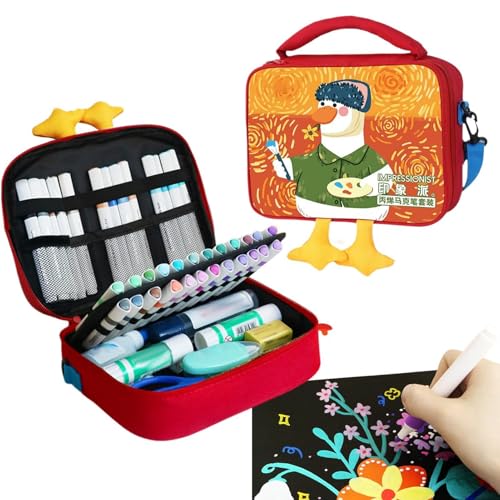 Zeichenstifte - Zeichenstifte Set für Kinder Zeichenstifte Set | Filzstifte Set mit niedlichem Etui in Form von Stiften, waschbarer Zeichenstift für Kinder Erwachsene Bamb von Generic