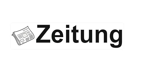 Zeitung/Schriftzug Aufkleber mit Zeitungssymbol, Abziehbild (RPt 7/1) (15 x 3,5 cm) von generic