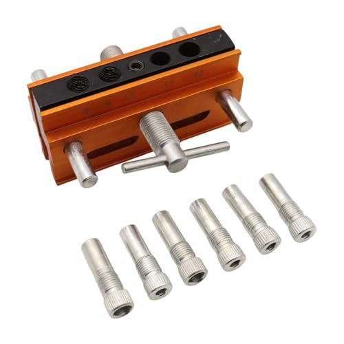 Zentrierdübellehren-Kits Bohrlehre für gerade Löcher Lamellenverbinder-Set mit 6 Bohrführungsbuchsen Einstellbar Zentrierdübellehren-Kits Bohrlehre für gerade Löcher Lamellenverbinder-Set mit 6 Bohrführungsbuchsen Einstellbar von Generic