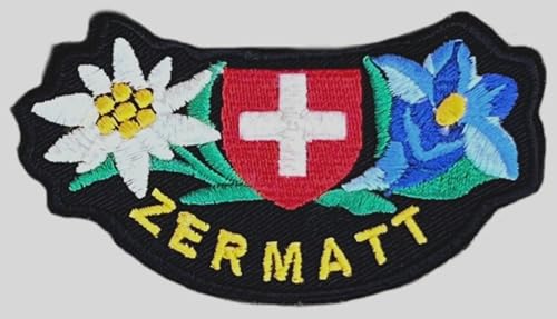 Zermatt-Schweiz Patch (8,9 cm) zum Aufbügeln / Aufnähen, Abzeichen für Ski-Abenteuer, Reisesouvenir, Rucksack, Taschen, Hüte, Jacken, Skifahren, Matterhorn, DIY-Geschenkflicken von Generic